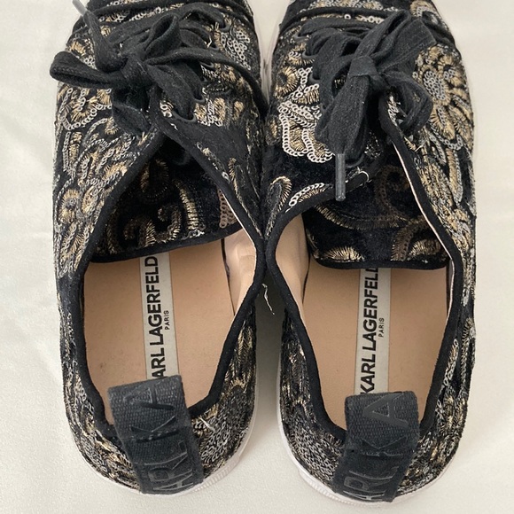 Karl Lagerfeld Paris Evron2 Sequin Sneakers - Picture 8 of 9